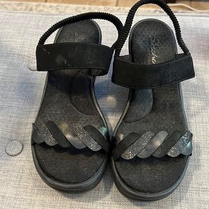 Sketcher Sandals Black Womens size 8, used, smoke free home.